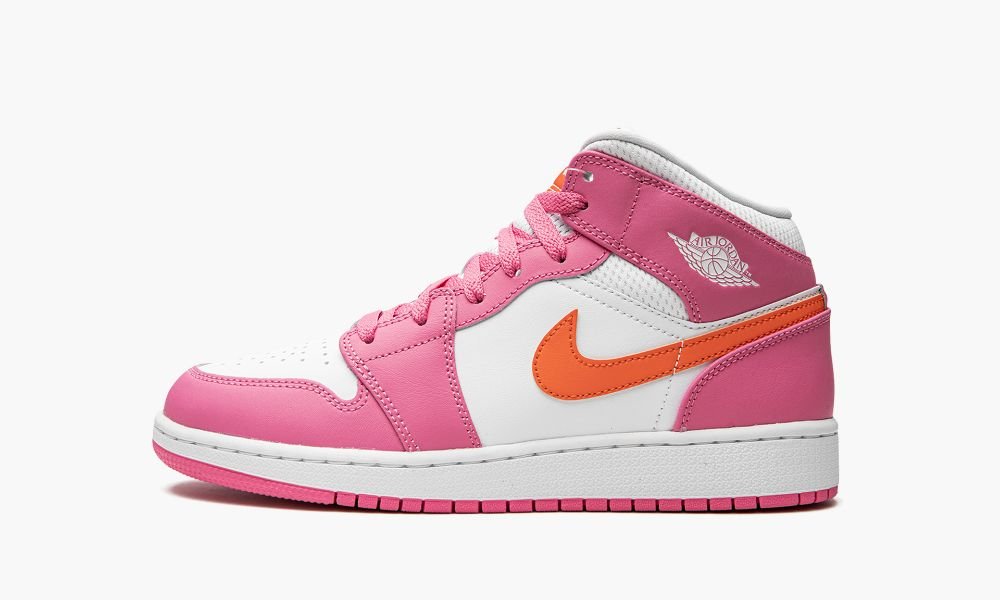 Nike Air Jordan 1 Mid (GS) Otroški Čevlji Bele Roza Oranžne | Slovenija-6072493