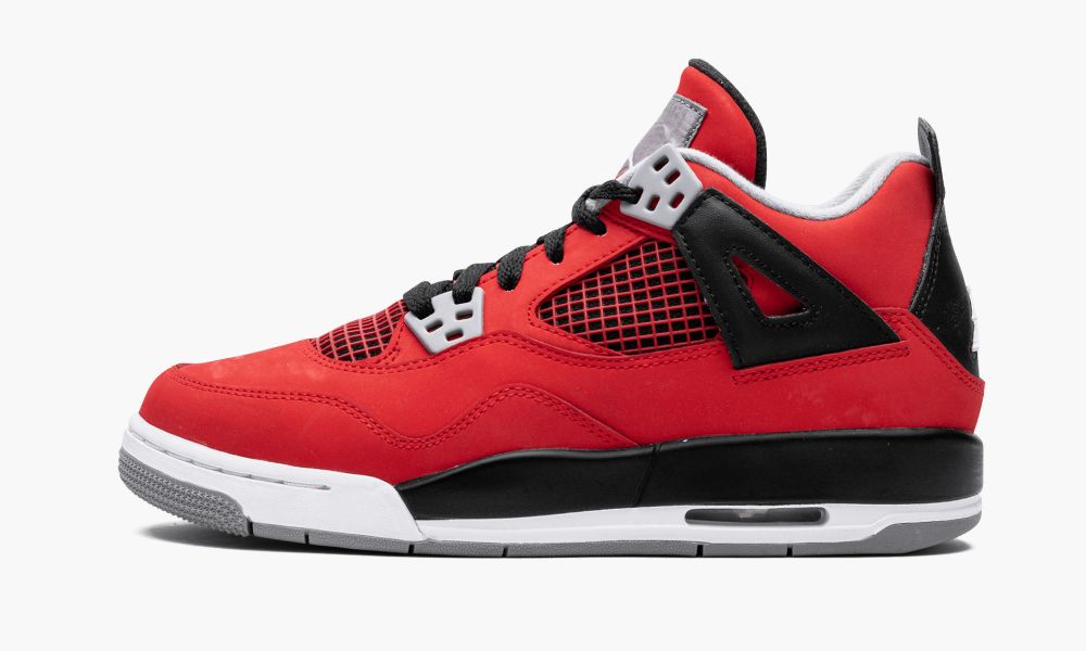 Nike AIr Jordan 4 Retro GS "Toro Bravo" Otroški Čevlji Črne Rdeče Bele Sive | Slovenija-9687321