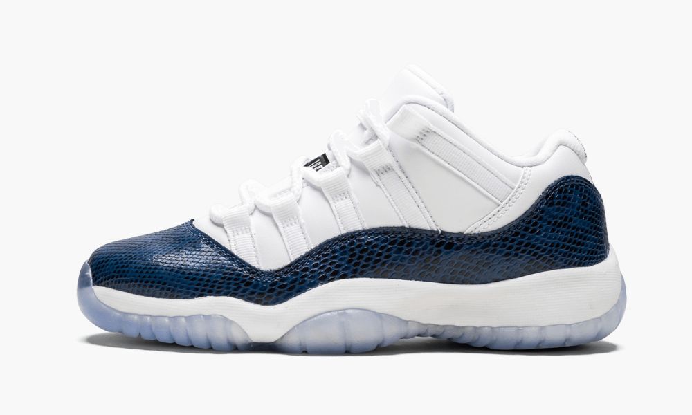 Nike Air Jordan 11 Retro Low LE GS "Blue Snakeskin" Otroški Čevlji Bele Modre Črne Temno Modre | Slovenija-9460718