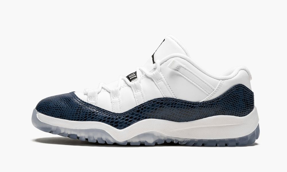 Nike Air Jordan 11 Retro Low LE PS "Navy Snakeskin" Otroški Čevlji Črne Bele Modre Temno Modre | Slovenija-9704361