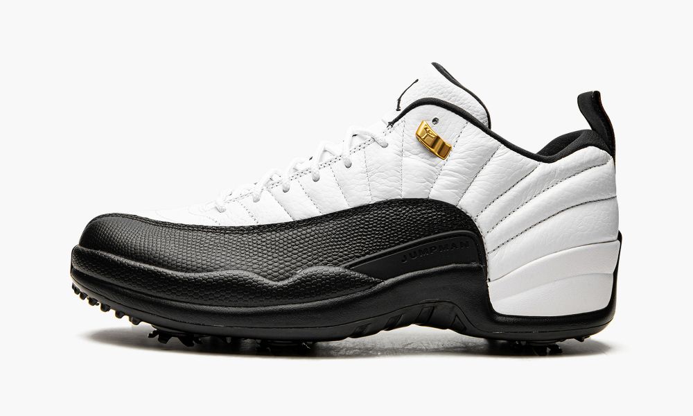 Nike Air Jordan 12 Retro Low Golf "Taxi" Moški Čevlji Črne Bele | Slovenija-2391587