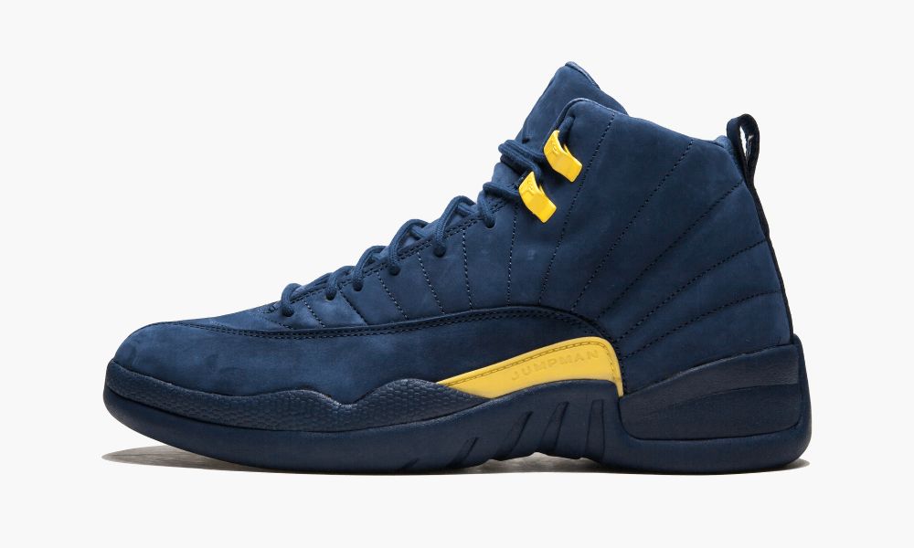 Nike Air Jordan 12 Retro "Michigan" Moški Čevlji Modre Oranžne Temno Modre | Slovenija-9324850