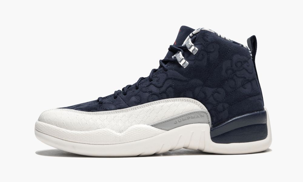 Nike Air Jordan 12 Retro PRM "International Flight" Moški Čevlji Črne Rdeče Bele Temno Modre | Slovenija-1904835