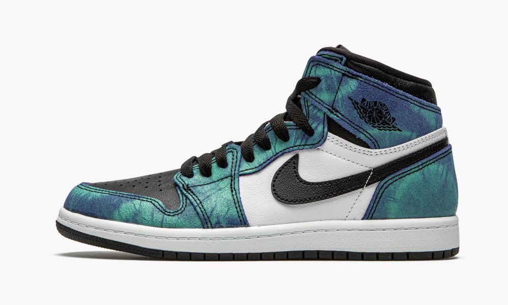 Nike Air Jordan 1 High OG PS "Tie-Dye" Otroški Čevlji Črne Bele Modre Zelene | Slovenija-6023781