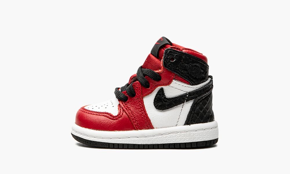 Nike Air Jordan 1 High Retro TD "Satin Snake" Otroški Čevlji Črne Rdeče Bele | Slovenija-8013956