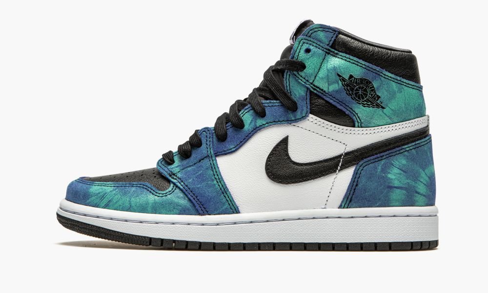 Nike Air Jordan 1 High "Tie-Dye" Ženske Čevlji Črne Bele Modre Zelene | Slovenija-1592408