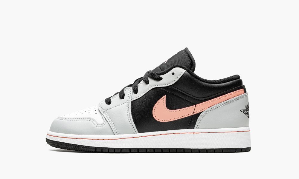 Nike Air Jordan 1 Low "Black grey pink" Otroški Čevlji Črne Koralne Sive | Slovenija-9013847