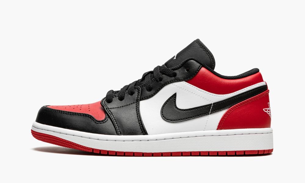 Nike Air Jordan 1 Low "Bred Toe" Moški Čevlji Črne Rdeče Bele | Slovenija-2360819