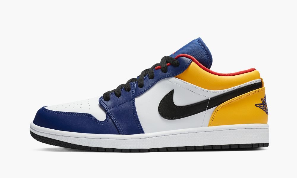 Nike Air Jordan 1 Low "Deep Royal / Yellow" Moški Čevlji Bele Rdeče Modre | Slovenija-1806537