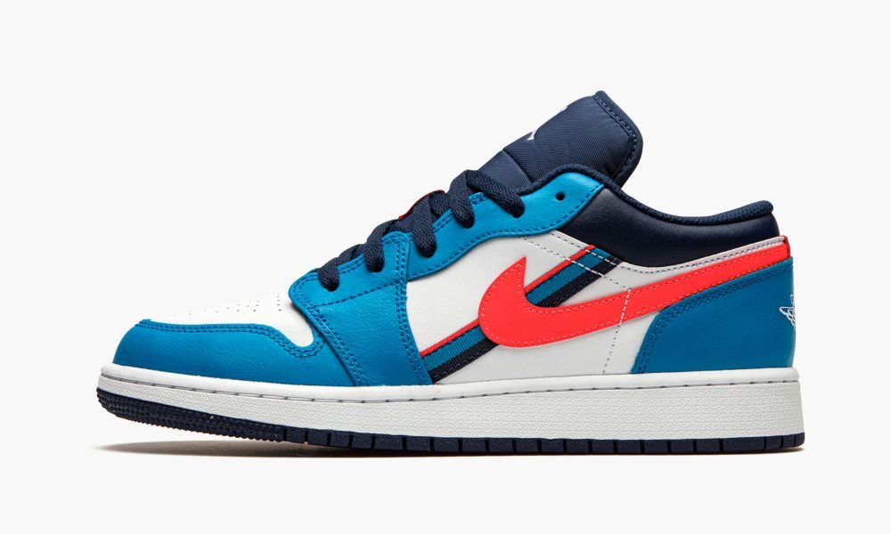 Nike Air Jordan 1 Low (GS) "Game Time" Otroški Čevlji Bele Modre Rdeče | Slovenija-9125730