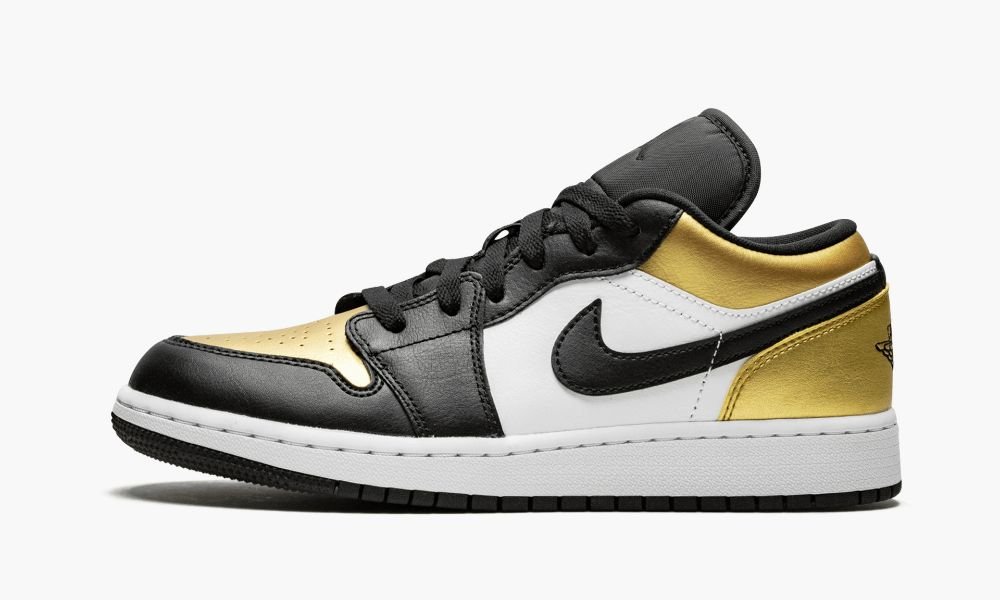 Nike Air Jordan 1 Low (GS) "Gold Toe" Otroški Čevlji Črne Večbarvni Bele Zlate | Slovenija-6017248