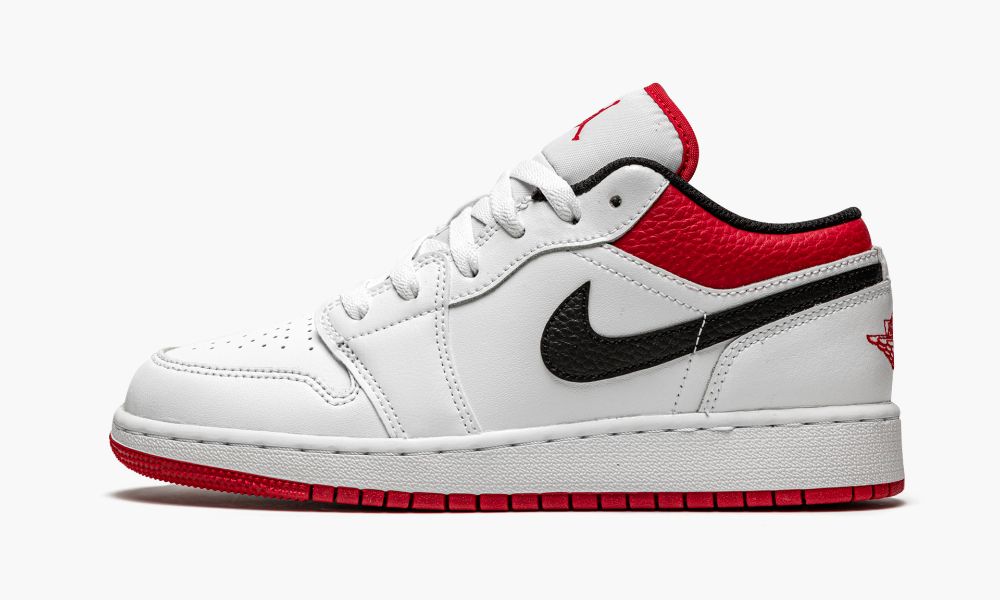 Nike Air Jordan 1 Low GS "White / Gym Red" Otroški Čevlji Rdeče Črne Bele Rdeče | Slovenija-5631842