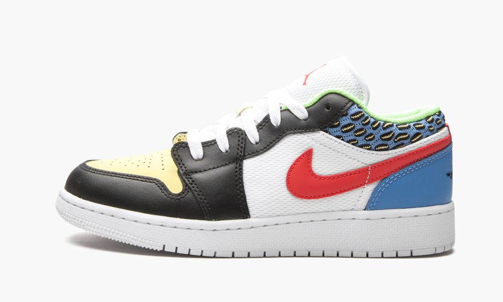 Nike Air Jordan 1 Low GS "White Mesh / Multicolor" Otroški Čevlji Črne Rdeče Bele | Slovenija-7261548