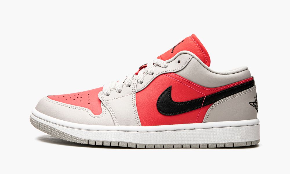 Nike Air Jordan 1 Low "Light Iron Ore / Siren Red" Ženske Čevlji Črne Rdeče | Slovenija-2653741