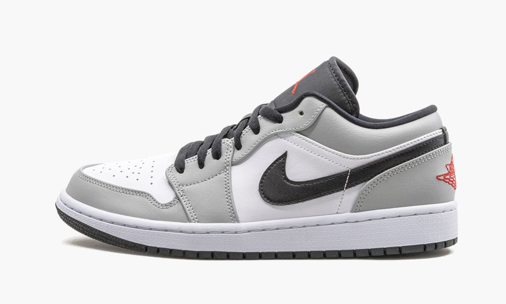 Nike Air Jordan 1 Low "Light Smoke Grey" Moški Čevlji Bele Rdeče Sive Bele | Slovenija-6735948