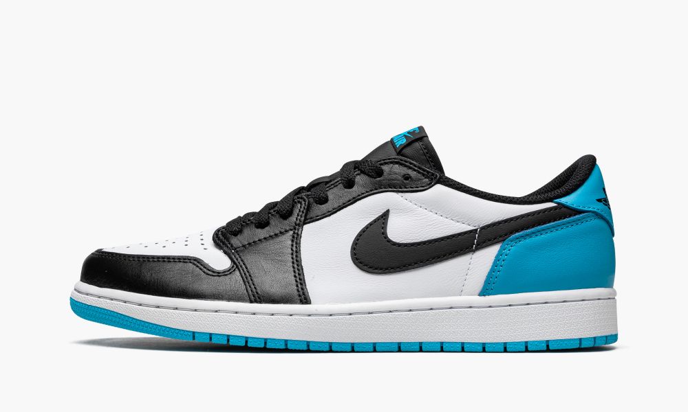 Nike Air Jordan 1 Low OG "UNC" Moški Čevlji Bele Črne Večbarvni Modre | Slovenija-5713940