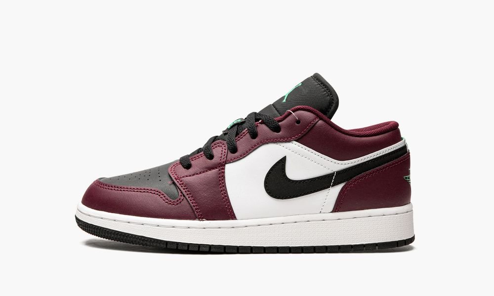 Nike Air Jordan 1 Low SE GS "Dark Beetroot Roma Green" Otroški Čevlji Črne Rdeče Črne Zelene | Slovenija-9216873