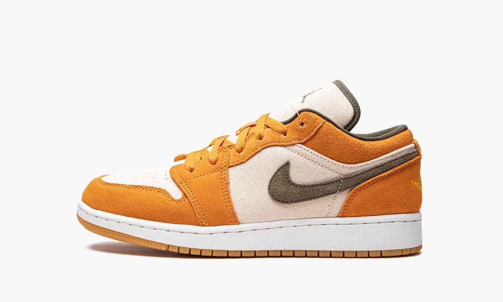 Nike Air Jordan 1 Low SE GS "Light Curry" Otroški Čevlji Bele Oranžne Olivno Zelene | Slovenija-2634790