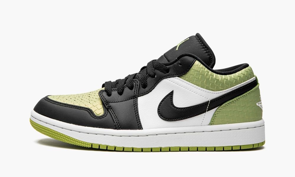 Nike Air Jordan 1 Low SE "Vivid Green Snakeskin" Ženske Čevlji Črne Zelene | Slovenija-5729610