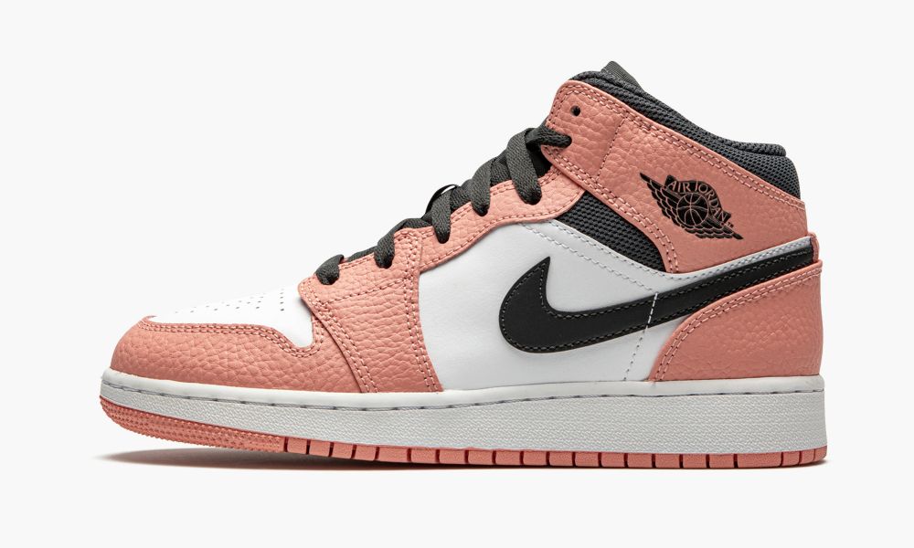 Nike Air Jordan 1 MID GS "Pink Quartz" Otroški Čevlji Črne Roza Sive | Slovenija-9028546