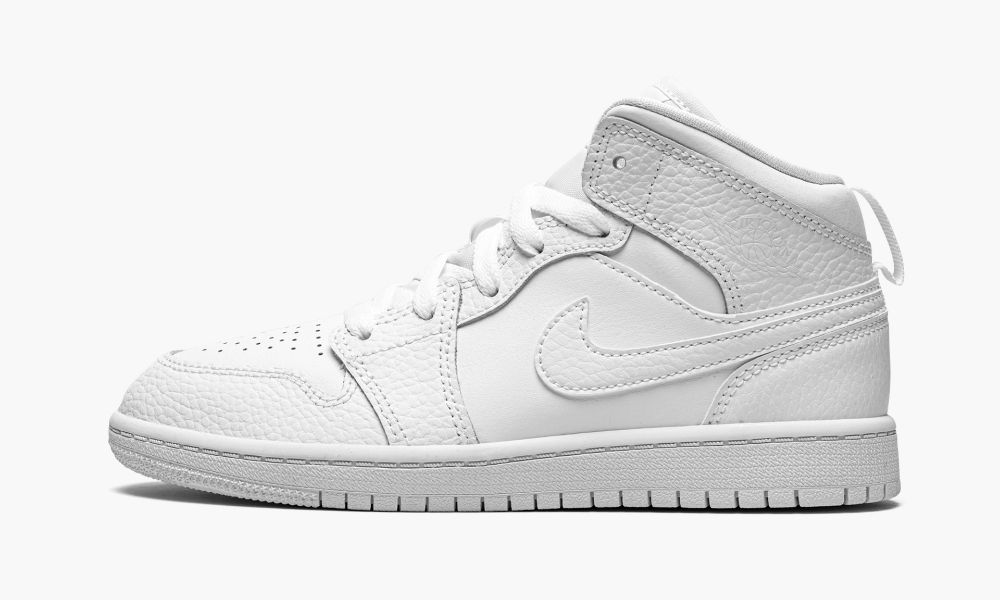 Nike Air Jordan 1 MID PS "Triple White" Otroški Čevlji Bele | Slovenija-6503927