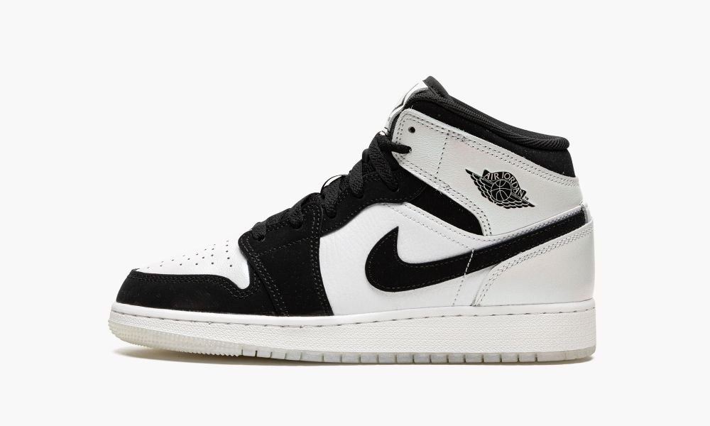 Nike Air Jordan 1 MID SE (GS) "Diamond Shorts" Otroški Čevlji Večbarvni Črne Bele | Slovenija-4760239