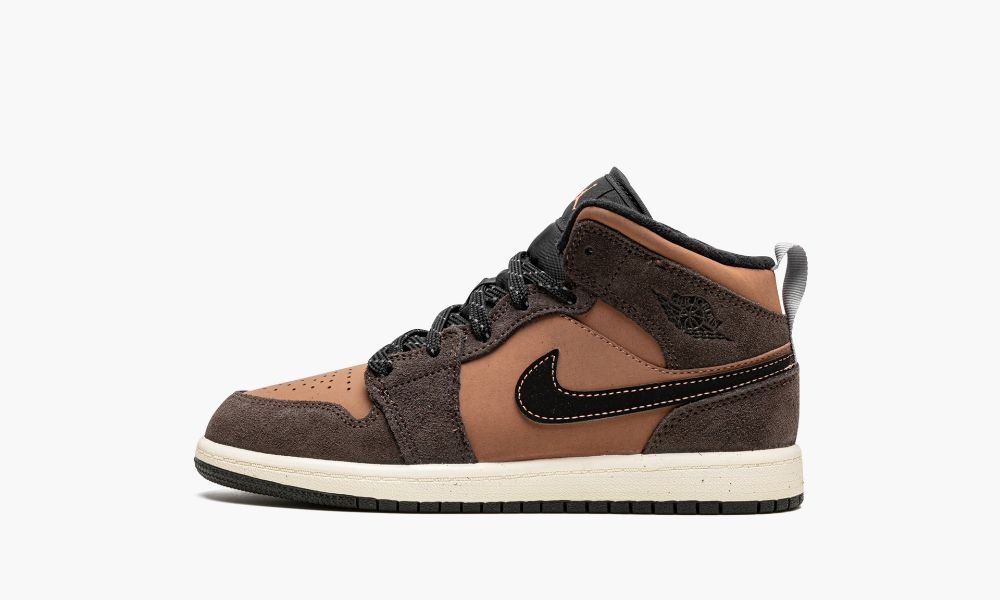 Nike Air Jordan 1 MID SE (PS) "Dark Chocolate" Otroški Čevlji Rjave Čokolade | Slovenija-7283954