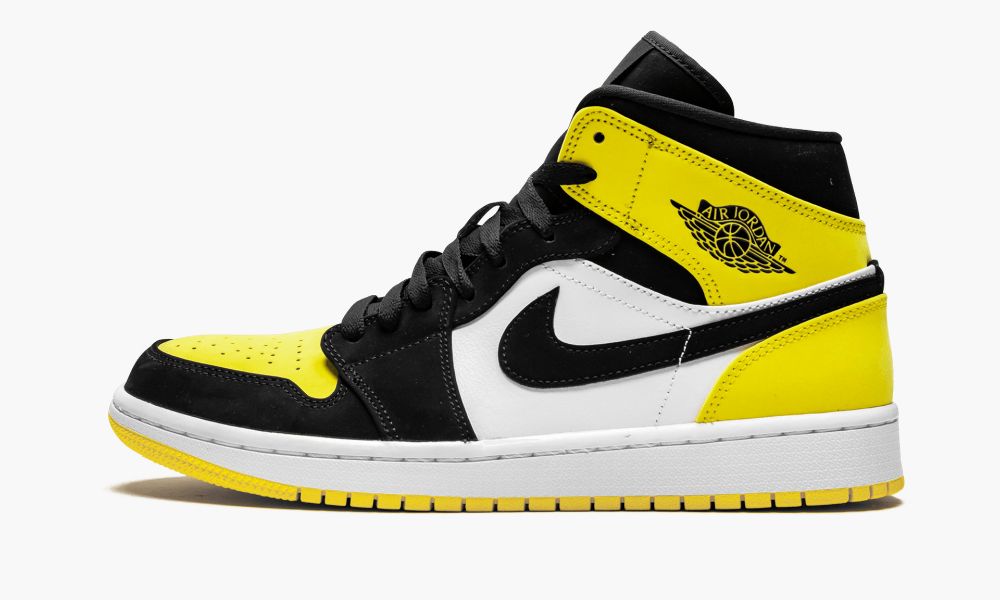 Nike Air Jordan 1 MID SE "Yellow Toe" Moški Čevlji Črne Rumene | Slovenija-9035168