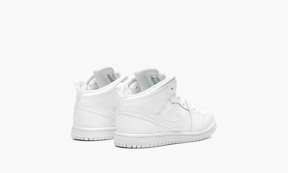 Nike Air Jordan 1 MID (TD) "Triple White" Otroški Čevlji Bele | Slovenija-8052431