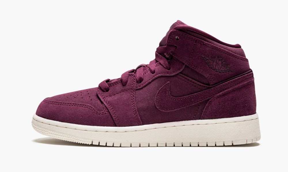 Nike Air Jordan 1 Mid BG "Bordeaux" Otroški Čevlji Rdeče Bele Bordo | Slovenija-9074318