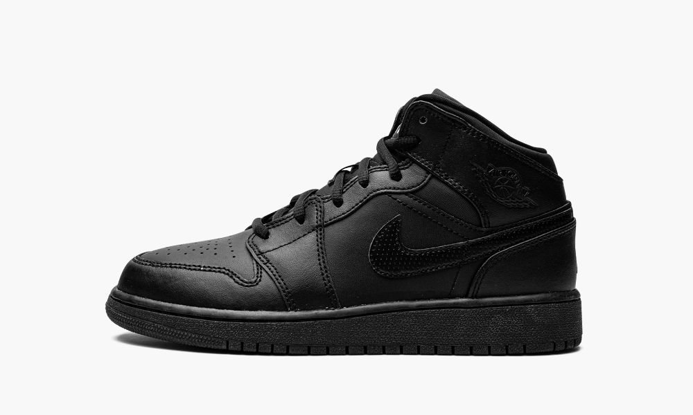 Nike Air Jordan 1 Mid "BLACK/WHITE" Otroški Čevlji Črne Bele | Slovenija-2604517