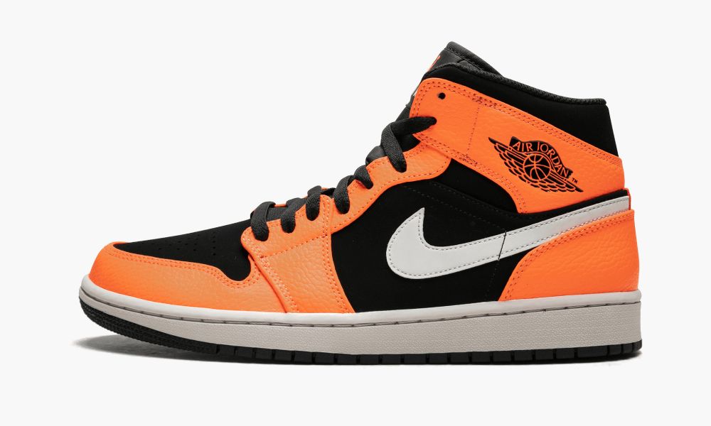 Nike Air Jordan 1 Mid "Black Cone" Moški Čevlji Črne Oranžne | Slovenija-1546328