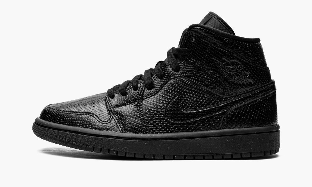 Nike Air Jordan 1 Mid "Black Snakeskin" Ženske Čevlji Črne Bele | Slovenija-4301576