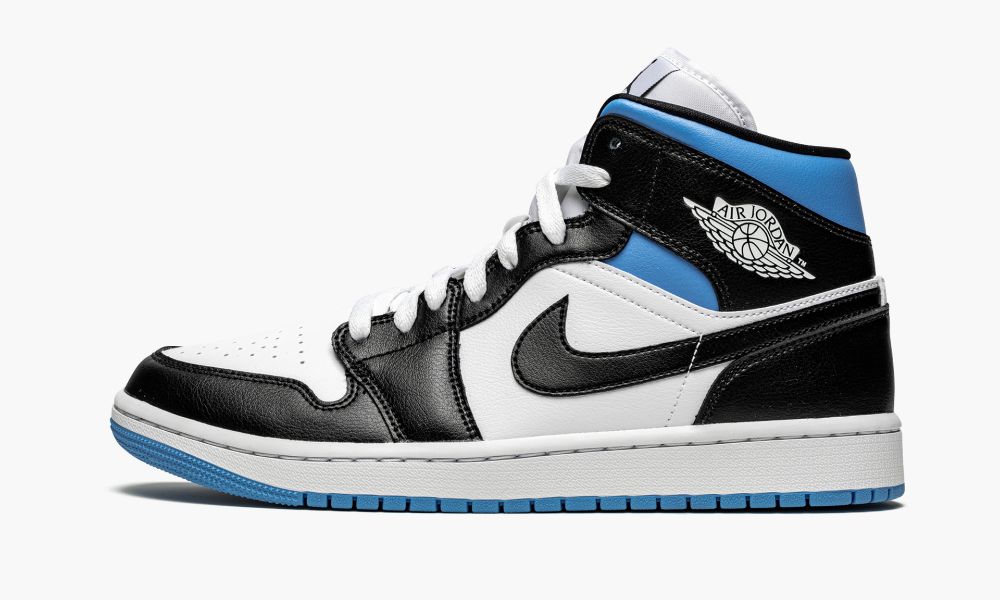 Nike Air Jordan 1 Mid "Black / White / University Blue" Ženske Čevlji Črne Bele Modre | Slovenija-5824960