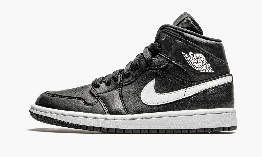 Nike Air Jordan 1 Mid "Black / White" Ženske Čevlji Črne Bele | Slovenija-7859061