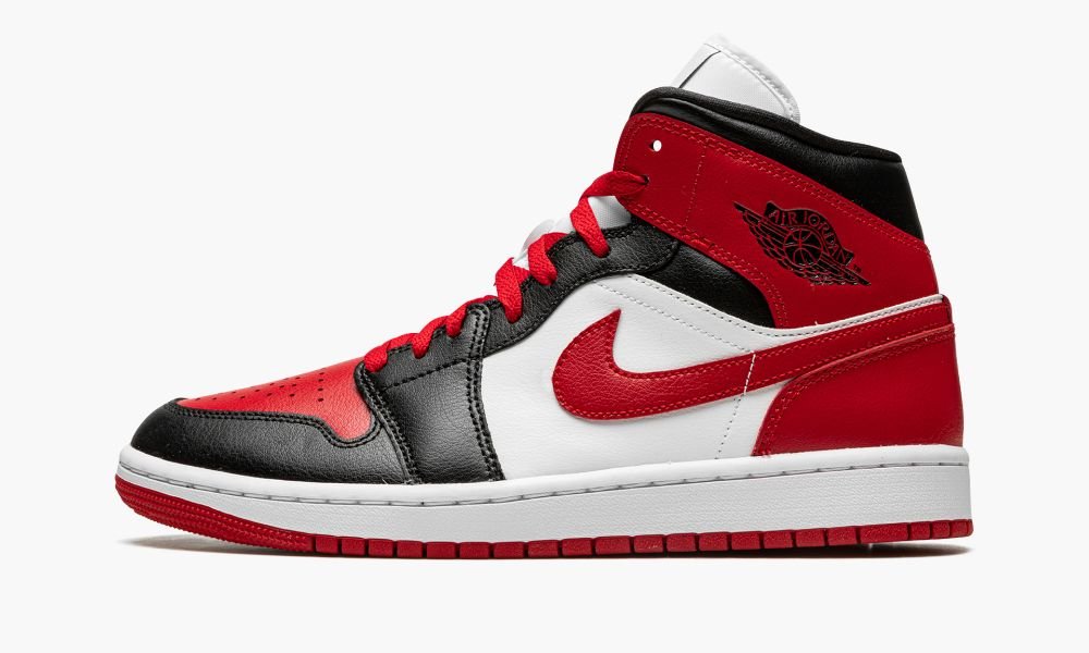 Nike Air Jordan 1 Mid "Bred Toe" Ženske Čevlji Črne Rdeče | Slovenija-8674091