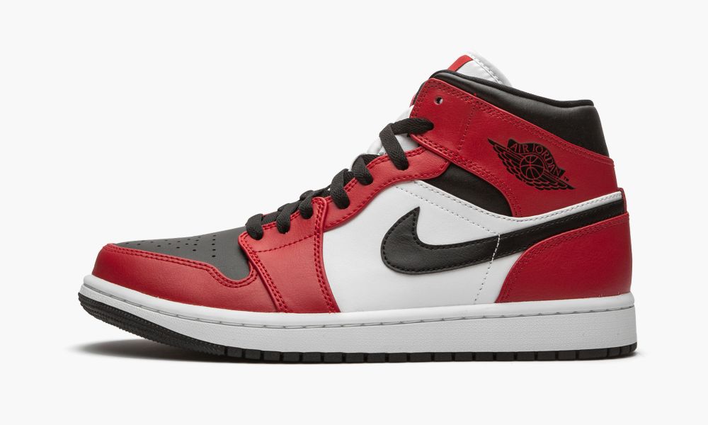 Nike Air Jordan 1 Mid "Chicago Black Toe" Moški Čevlji Črne Rdeče | Slovenija-2605493