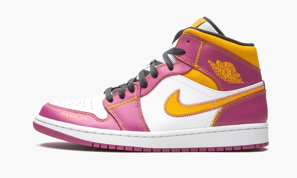 Nike Air Jordan 1 Mid "Dia de los Muertos" Moški Čevlji Črne Bele Oranžne Roza Fuksije | Slovenija-3169542