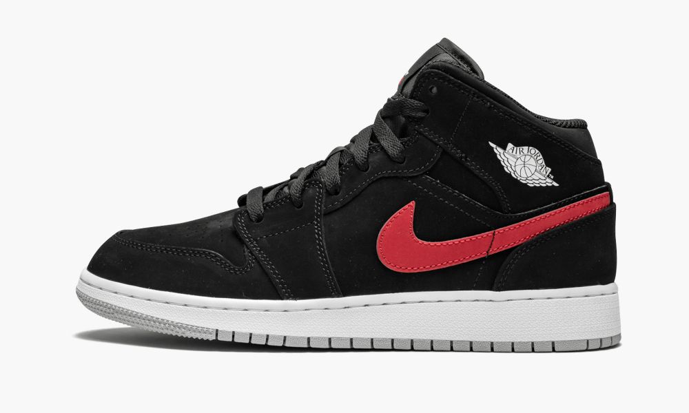 Nike Air Jordan 1 Mid (GS) Otroški Čevlji Črne Rdeče | Slovenija-3789164