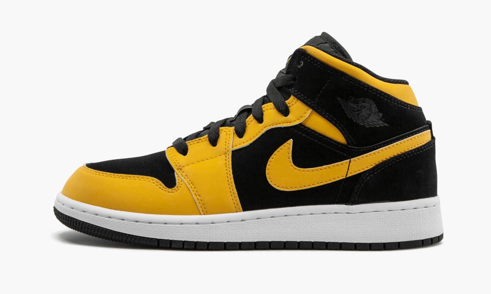 Nike Air Jordan 1 Mid GS Otroški Čevlji Črne Bele Rumene Zlate | Slovenija-4310975