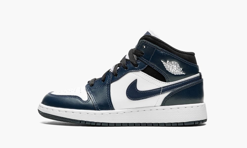 Nike Air Jordan 1 Mid GS Otroški Čevlji Črne Modre Bele Temno Modre | Slovenija-5680437