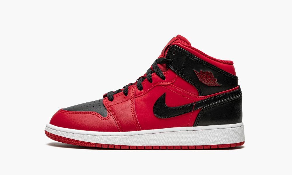 Nike Air Jordan 1 Mid GS "Reverse Bred" Otroški Čevlji Črne Rdeče Bele | Slovenija-5230948