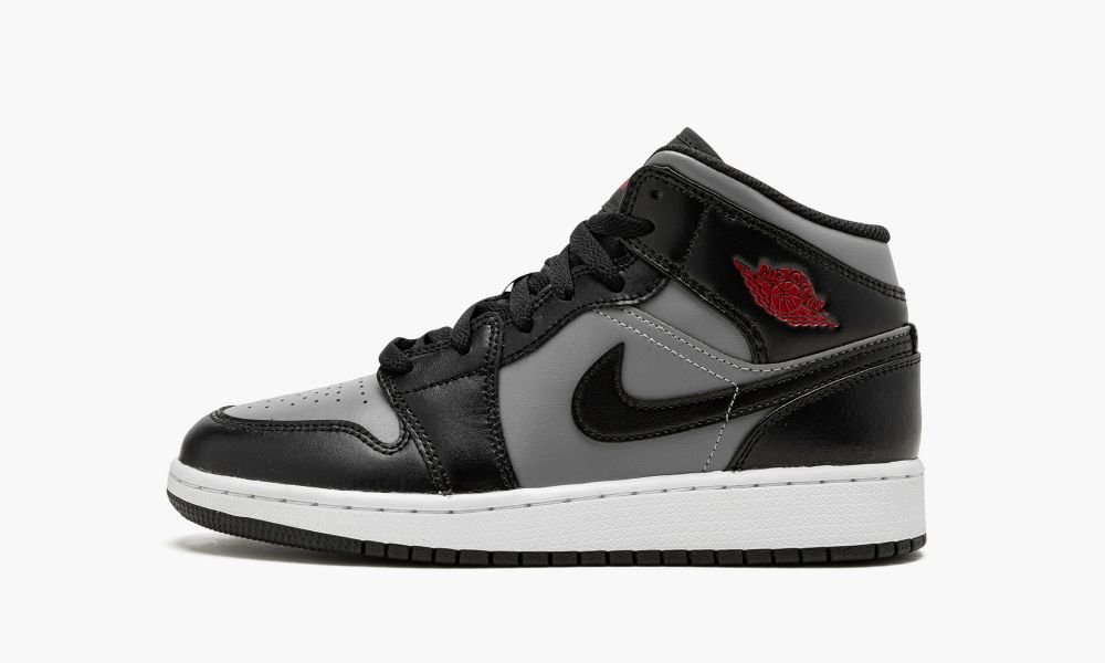 Nike Air Jordan 1 Mid GS "Shadow / Red" Otroški Čevlji Črne Rdeče Sive | Slovenija-7982315