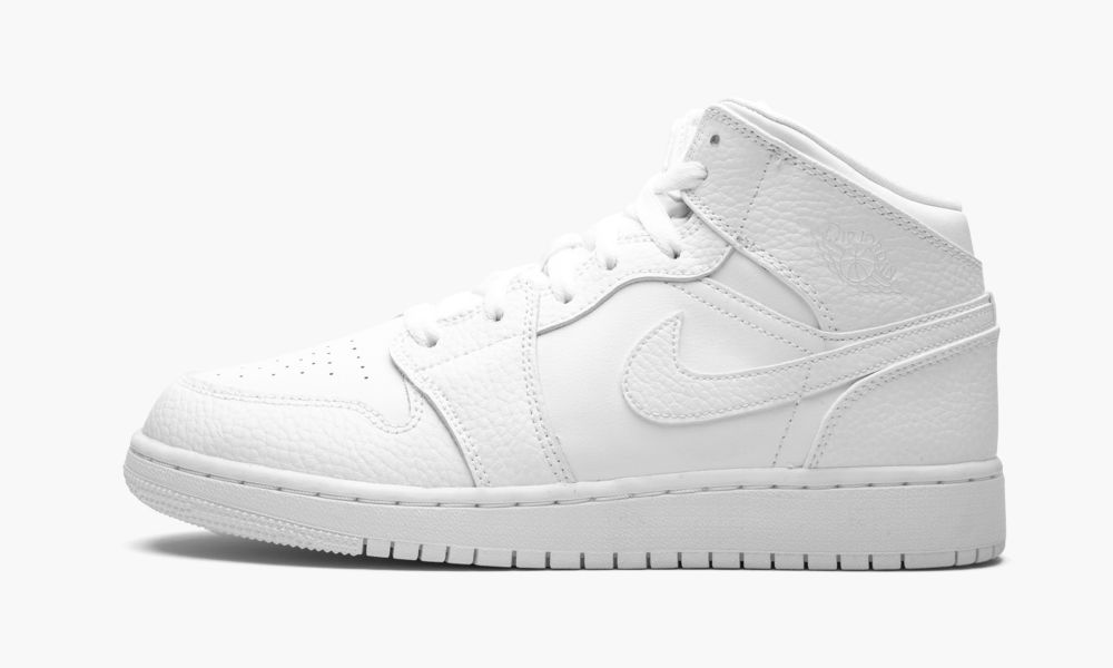 Nike Air Jordan 1 Mid GS "Triple White" Otroški Čevlji Bele | Slovenija-1094256