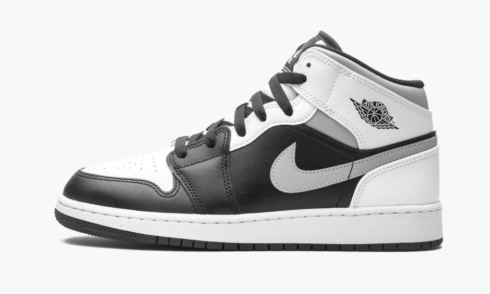 Nike Air Jordan 1 Mid GS "White Shadow" Otroški Čevlji Črne Bele Sive | Slovenija-7905132