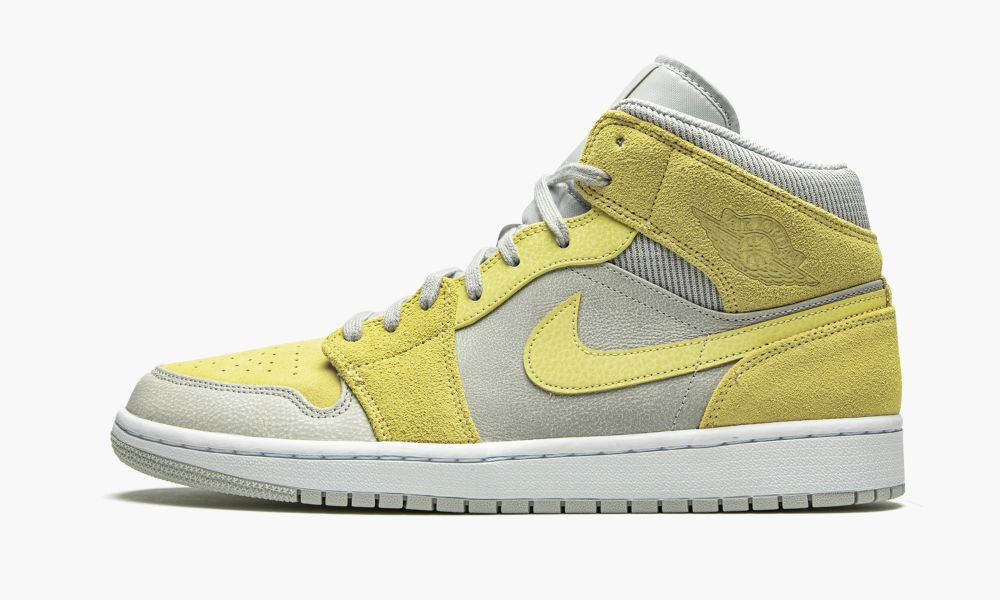 Nike Air Jordan 1 Mid "Grey Fog / Lemon Wash" Moški Čevlji Rumene Bele Limone Sive Svetlo Modre | Slovenija-0231864