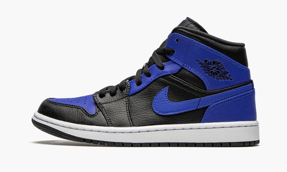 Nike Air Jordan 1 Mid "Hyper Royal" Moški Čevlji Črne Bele Modre Kraljevsko Modra | Slovenija-2746859