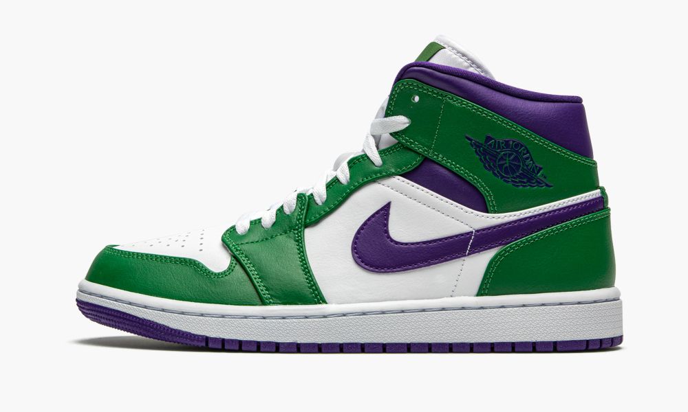 Nike Air Jordan 1 Mid "Incredible Hulk" Moški Čevlji Bele Zelene Bele Vijolične | Slovenija-4732659