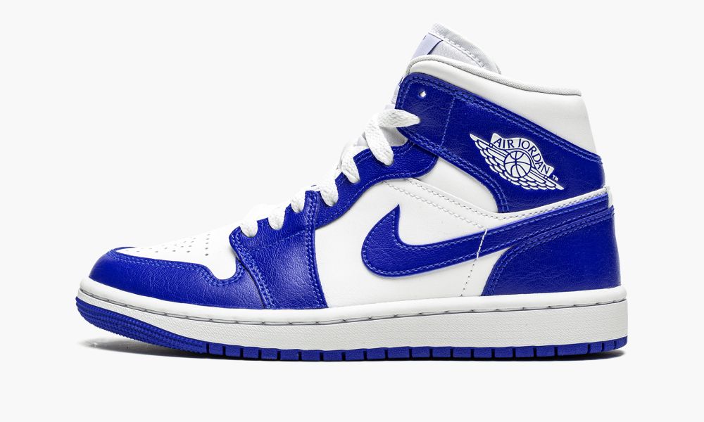 Nike Air Jordan 1 Mid "Kentucky Blue" Ženske Čevlji Bele Modre Kraljevsko Modra | Slovenija-9846035