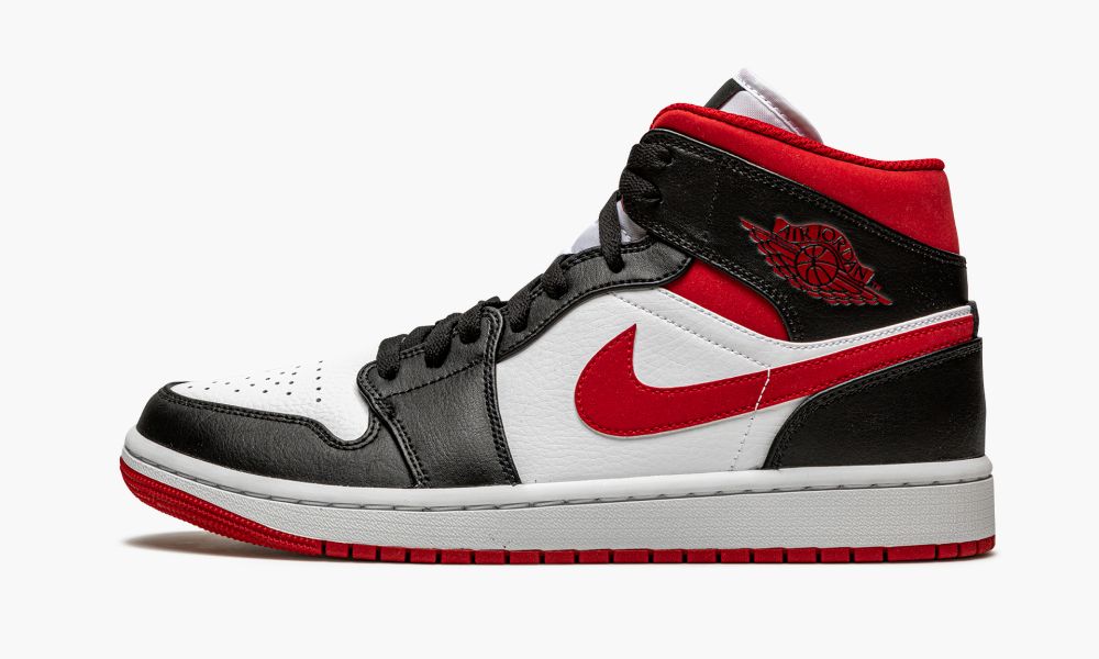 Nike Air Jordan 1 Mid "Metallic Red" Moški Čevlji Črne Bele Rdeče | Slovenija-5974631